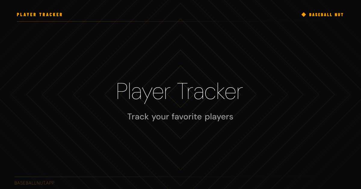 Free MLB Player Tracker — Stats & NUT | Baseball NUT